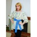 Embroidered blouse "Cornflowers on Linen"